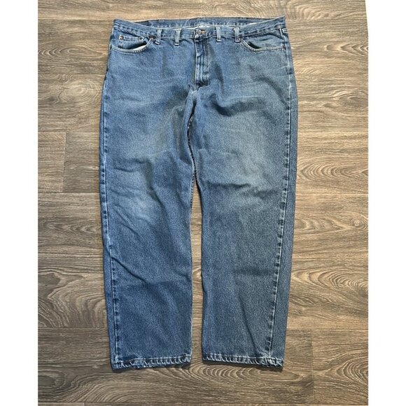 Wrangler 97601DR Regular Fit Jeans 46x32 Medium Wash Classic Straight Leg Denim - Picture 3 of 10